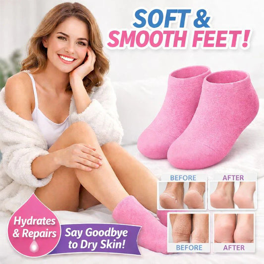 Silicone Moisturizing Socks for Dry Cracked Feet Women